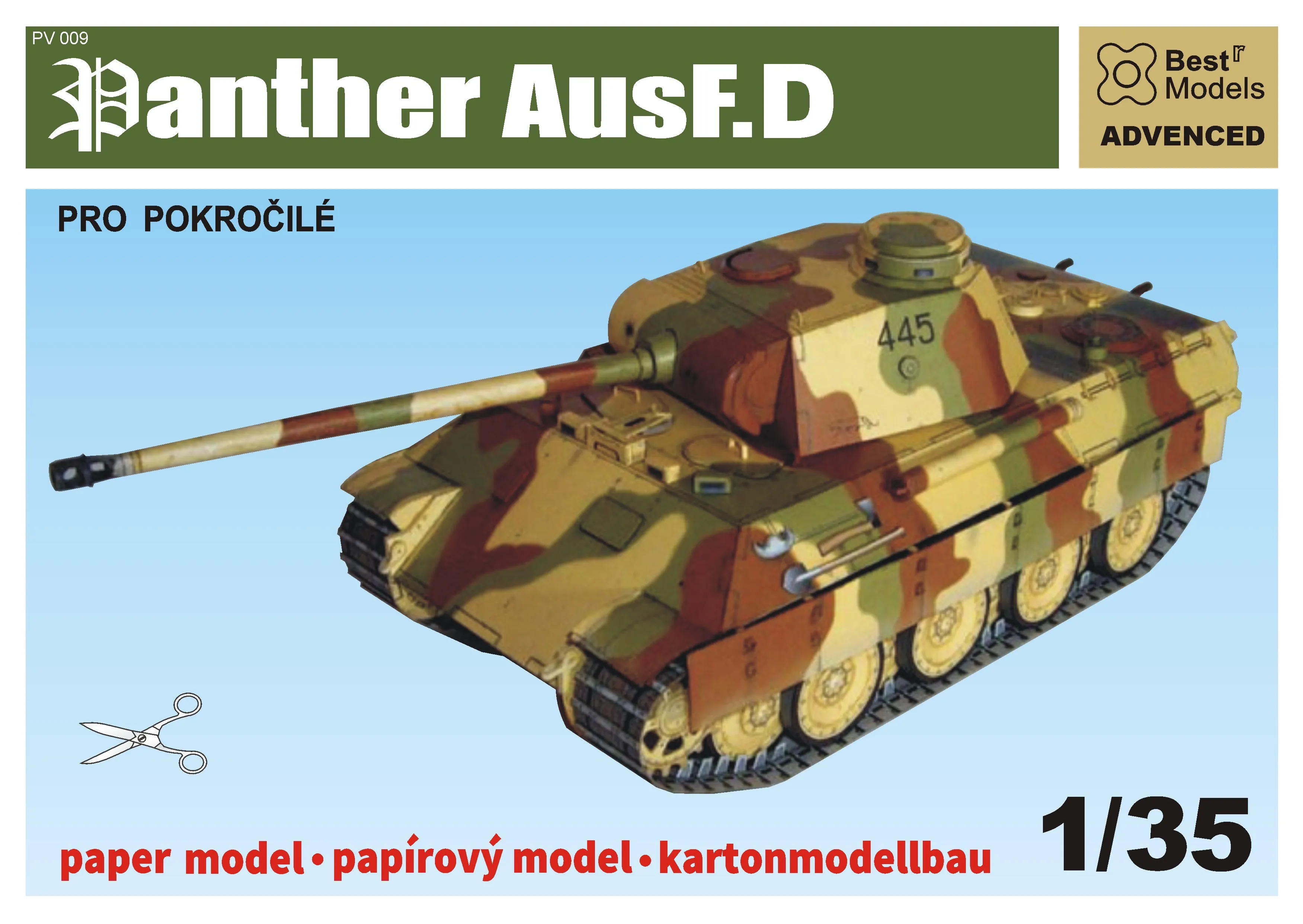 Papierový model - Tank Panther AusF.D