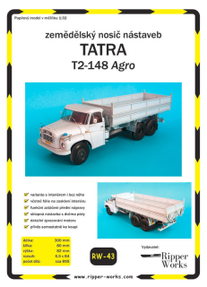 Papierový model - Poľnohospodárky nosič nadstavieb - Tatra T2-148 Agro